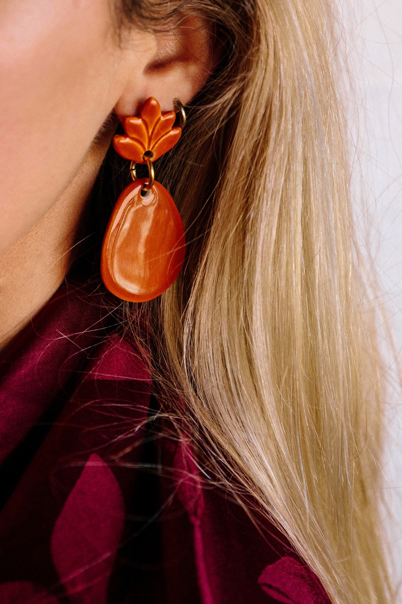 Pendiente Clavel | Personaliza color | XXL
