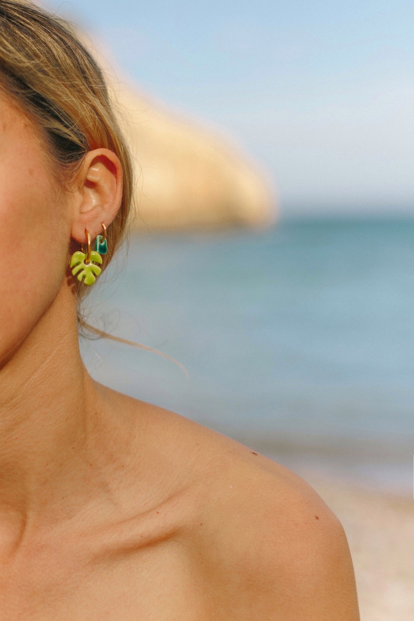 Lime Mini Aloha Earrings | S