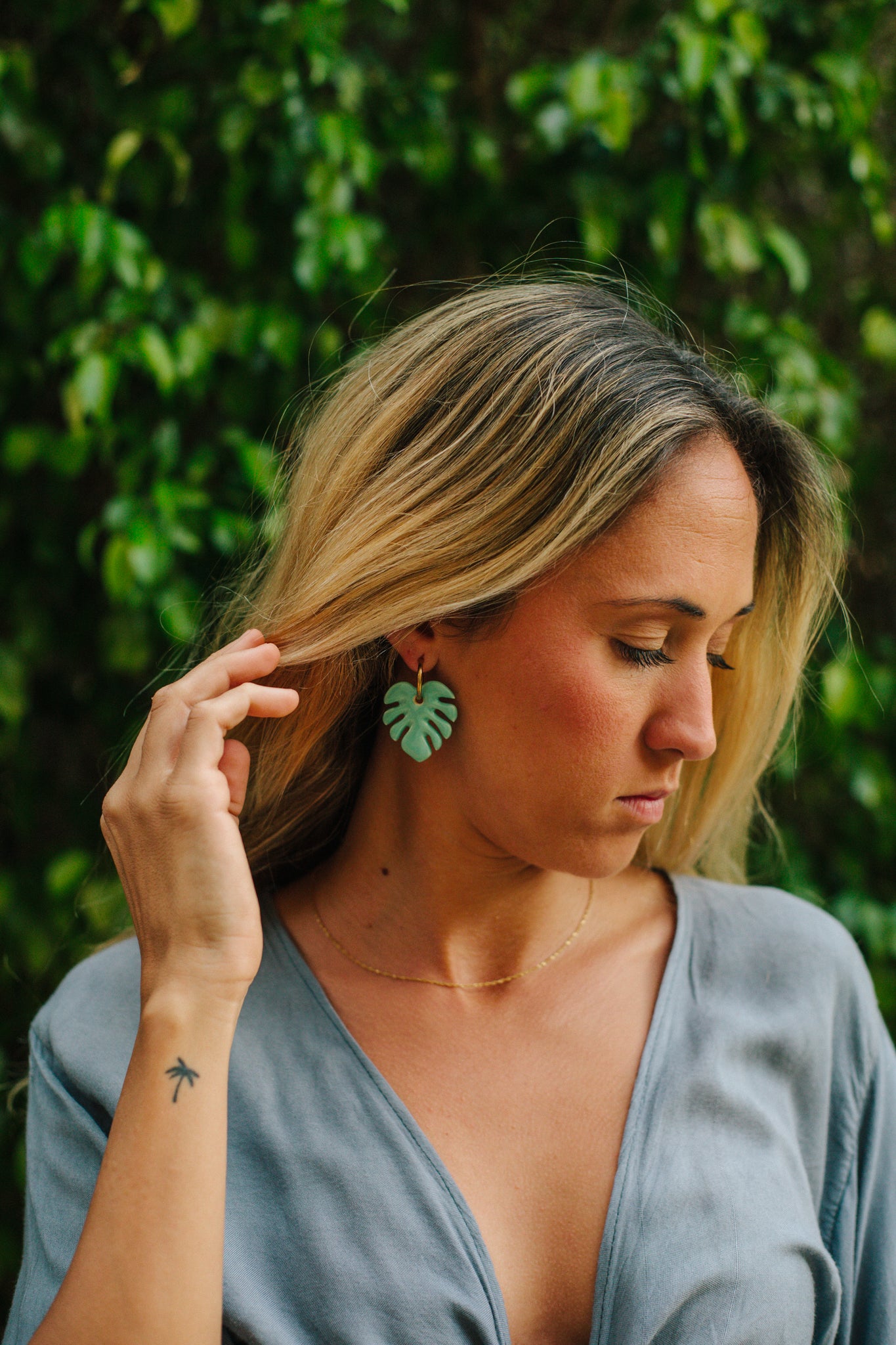 Green Aloha Earrings | XL