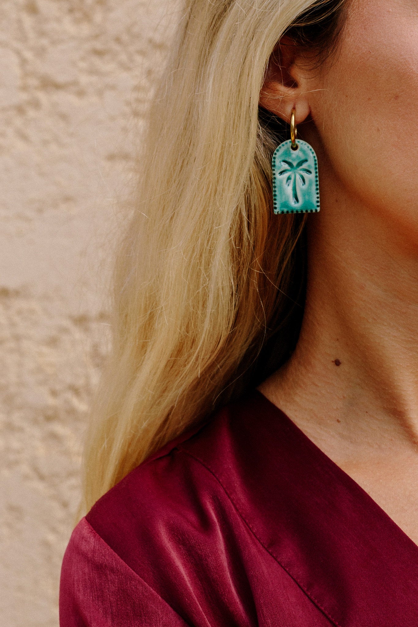 Pendientes Palmera Azul | L