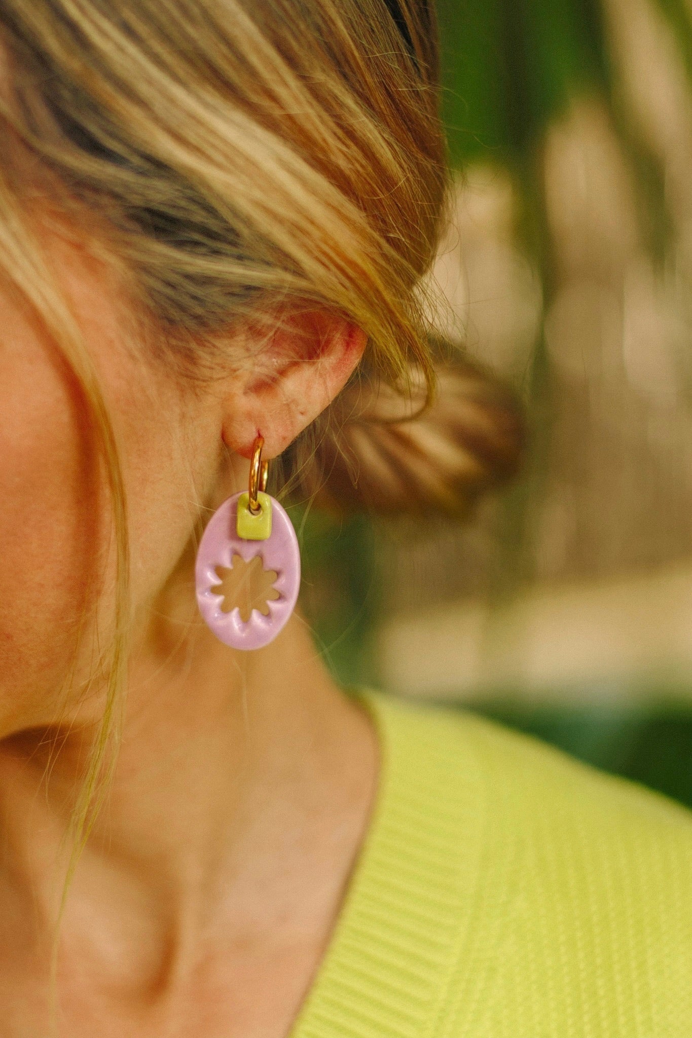 Pendientes Lehua Lila | XL