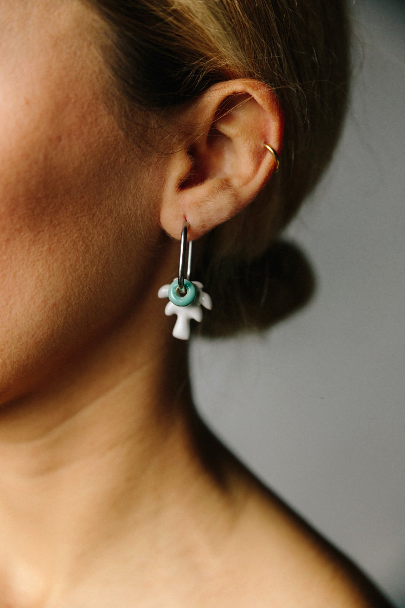 Pendientes Mini Niu Blanco | S