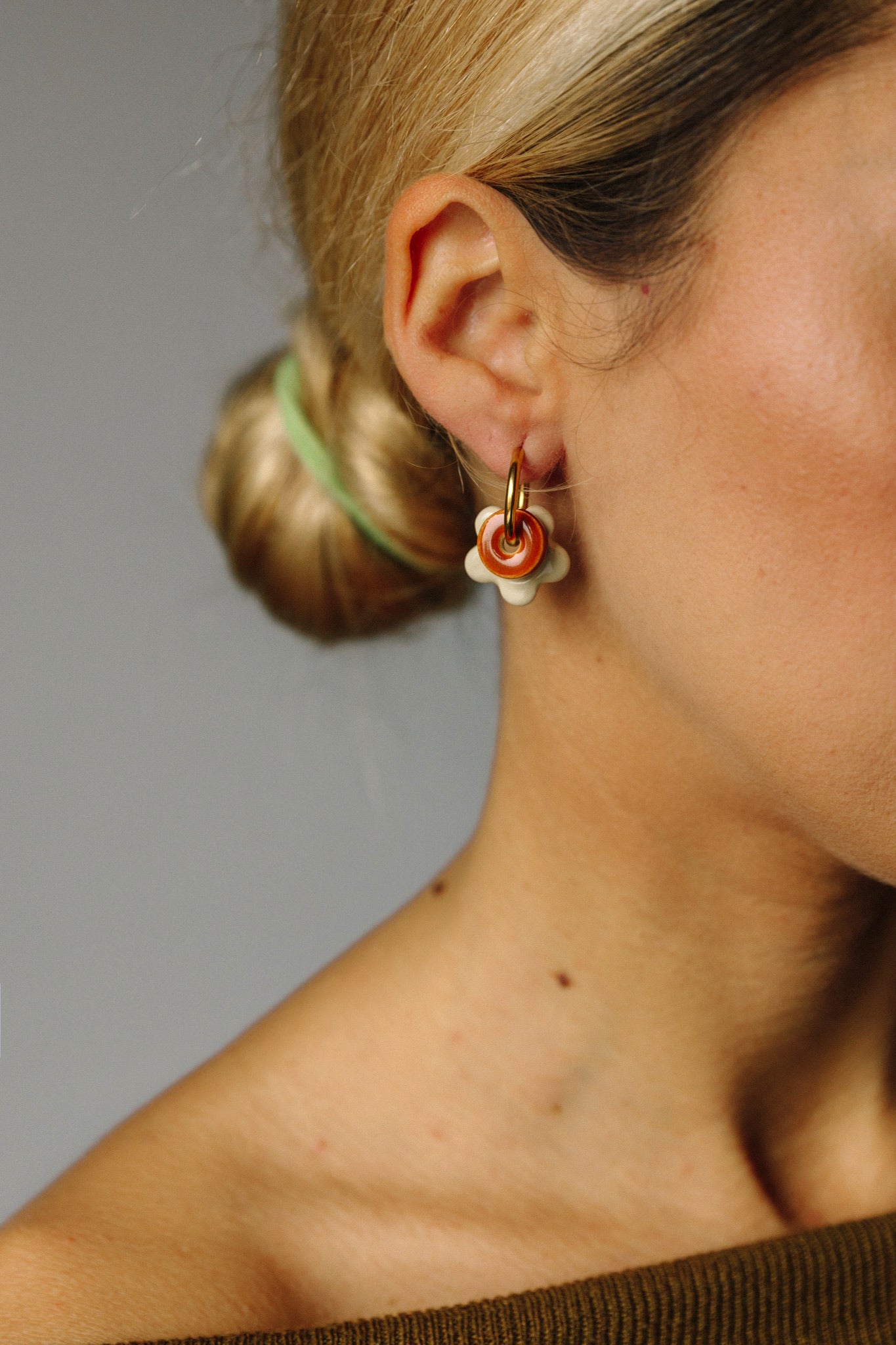 Par Piezas Mini Risco Ocre | XS