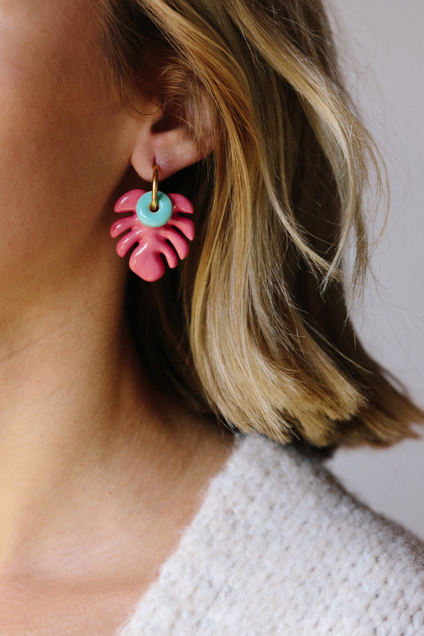 Pink Aloha Earrings | XL