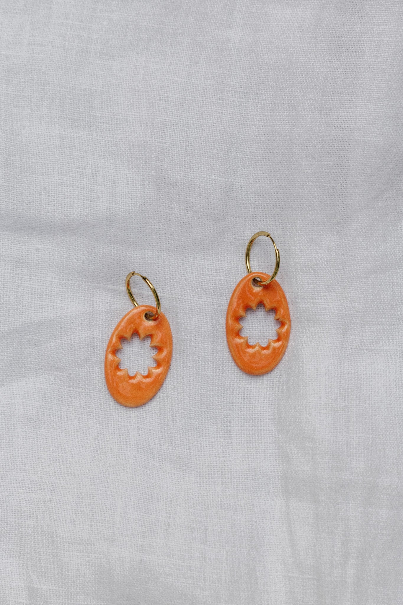 Nuevo | Pendientes Lehua Naranja | XL