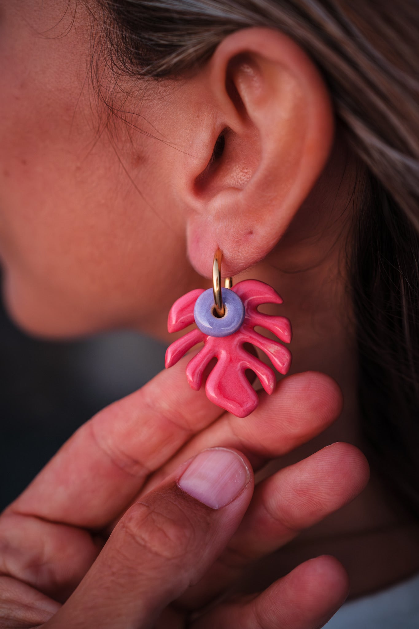 Pink Aloha Earrings | XL