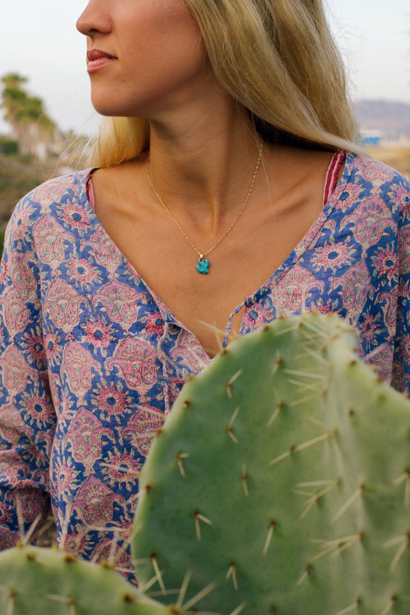 Nuevo | Charm Cactus Azul