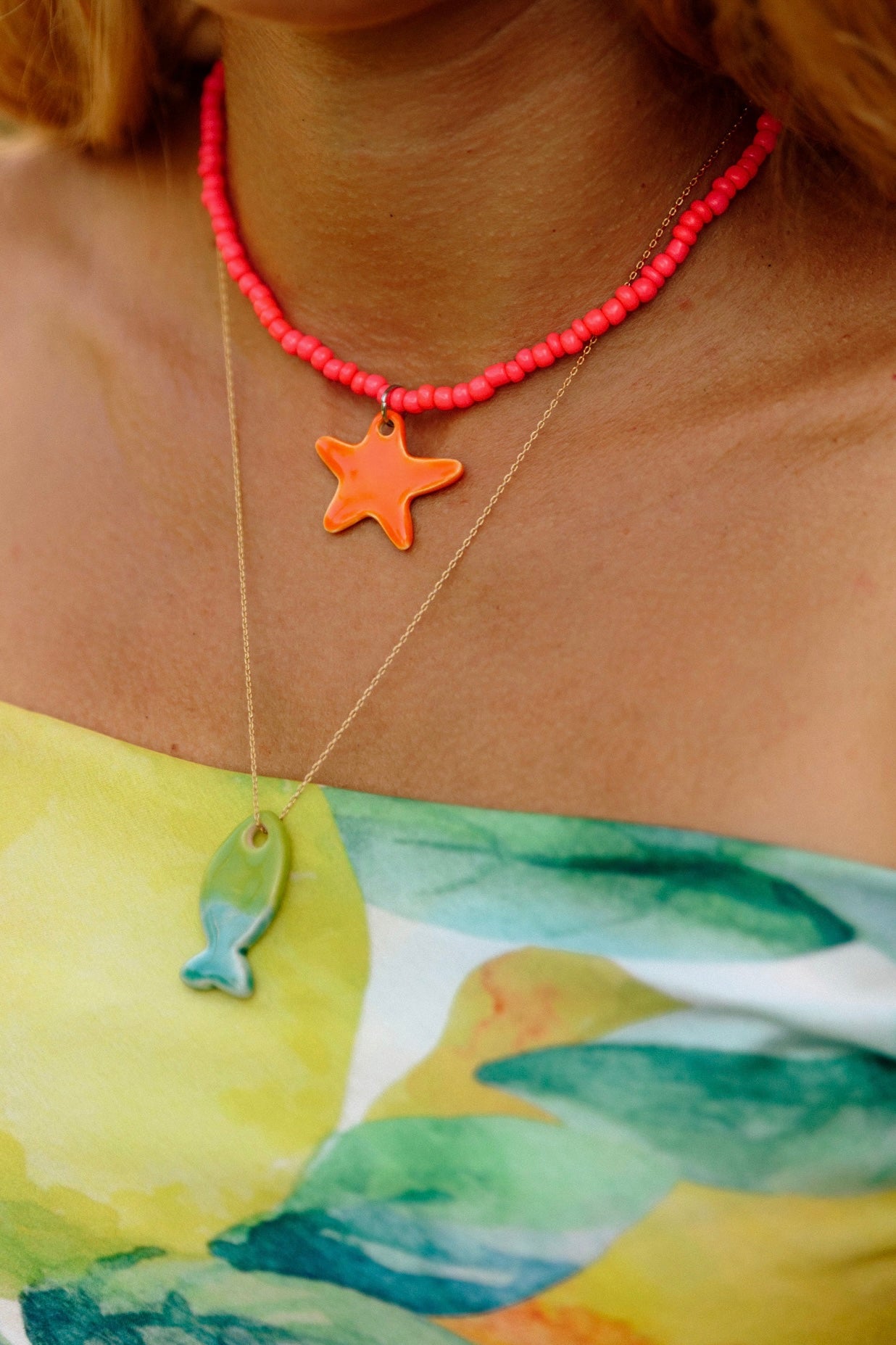 New | Orange Hōkū Kai Necklace