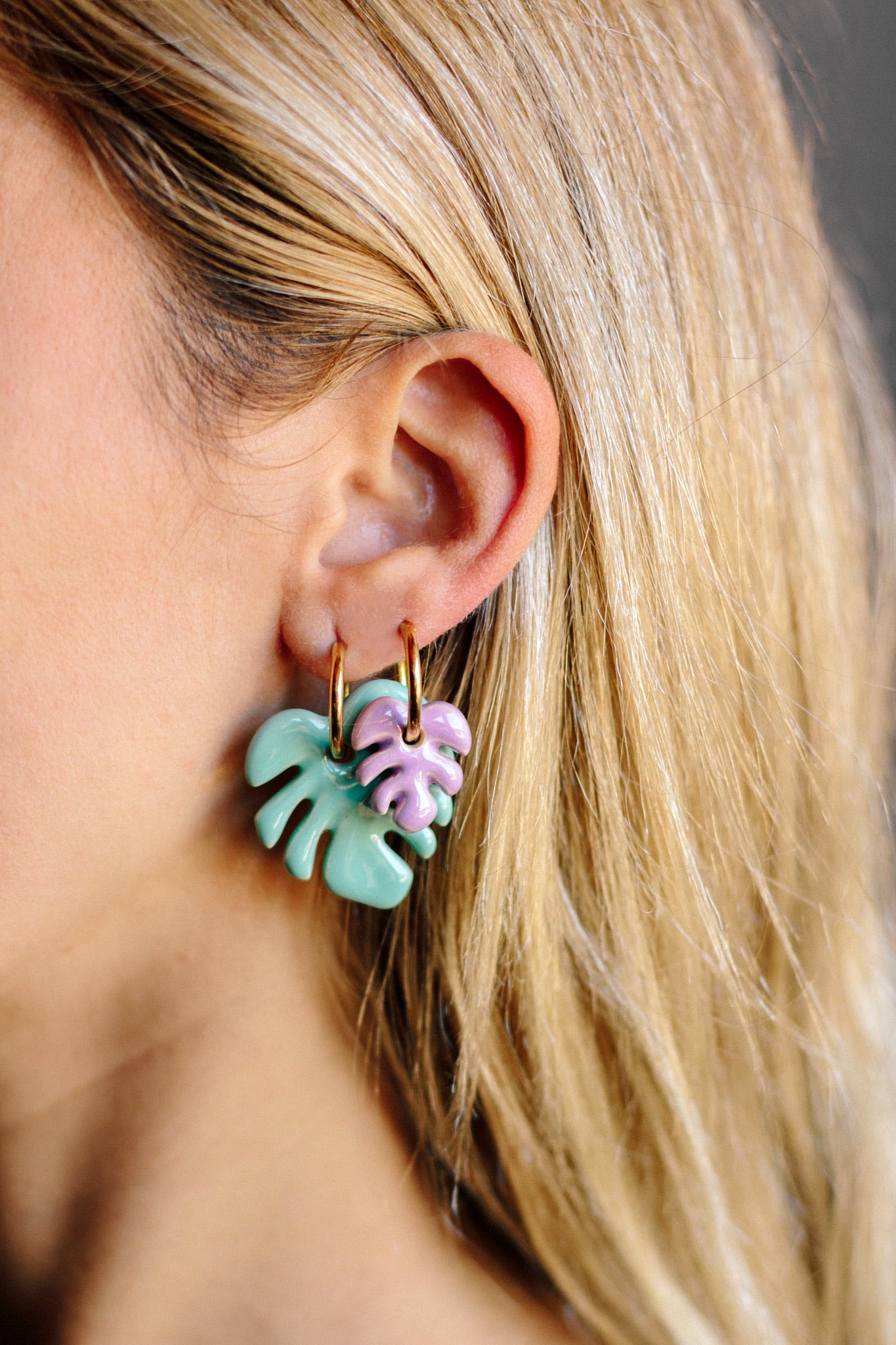 Green Aloha Earrings | XL