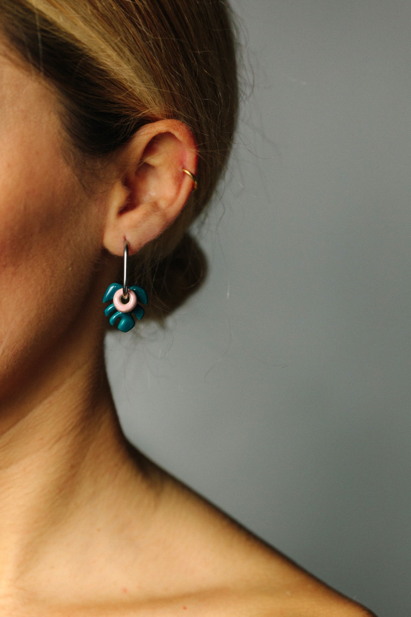 Pendientes Mini Aloha Azul Cobalto | S