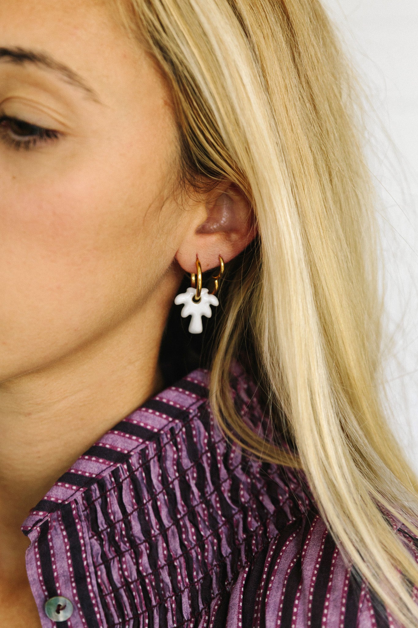 Pendientes Mini Niu Blanco | S