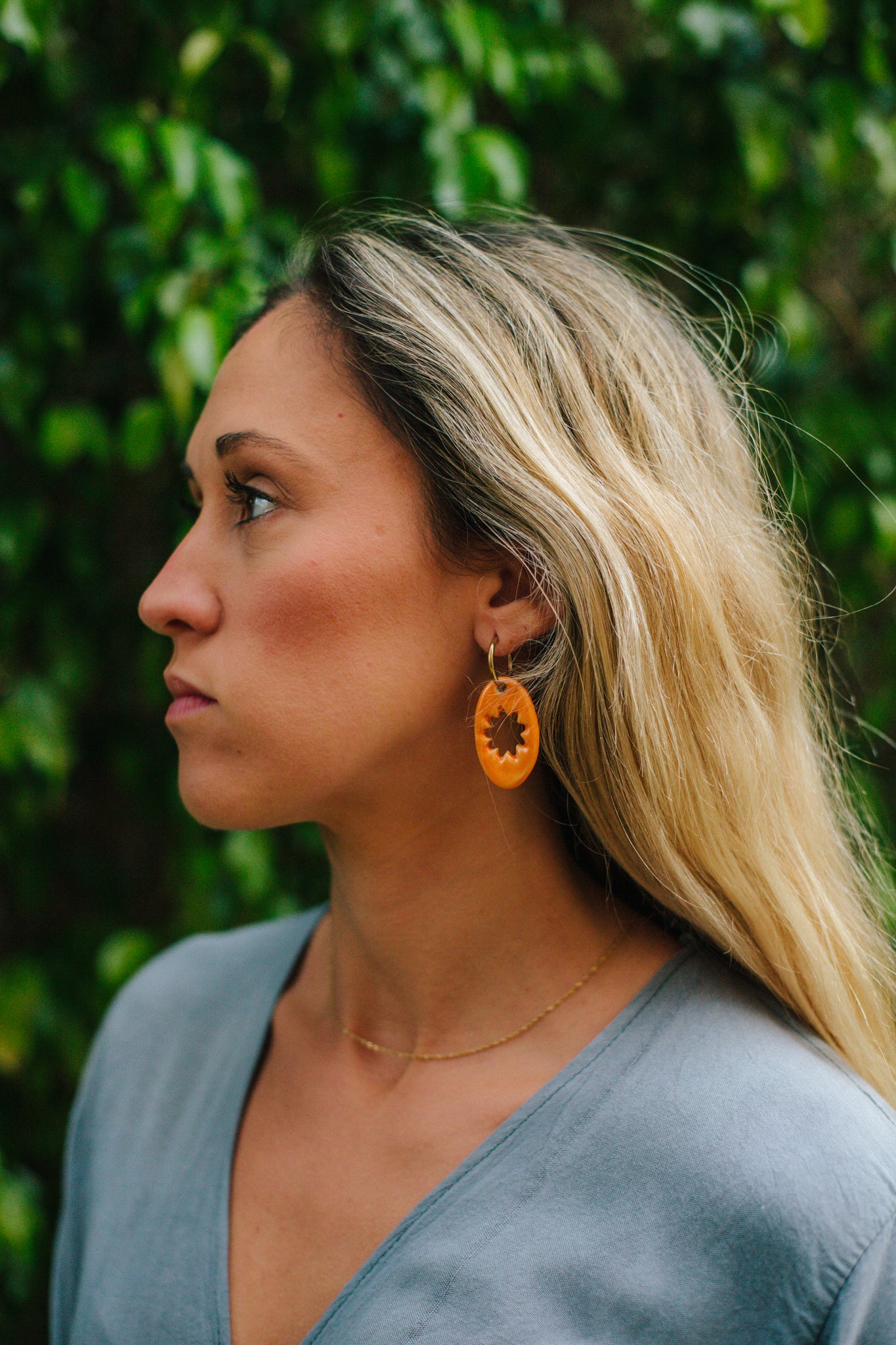 Pendientes Lehua Naranja | XL