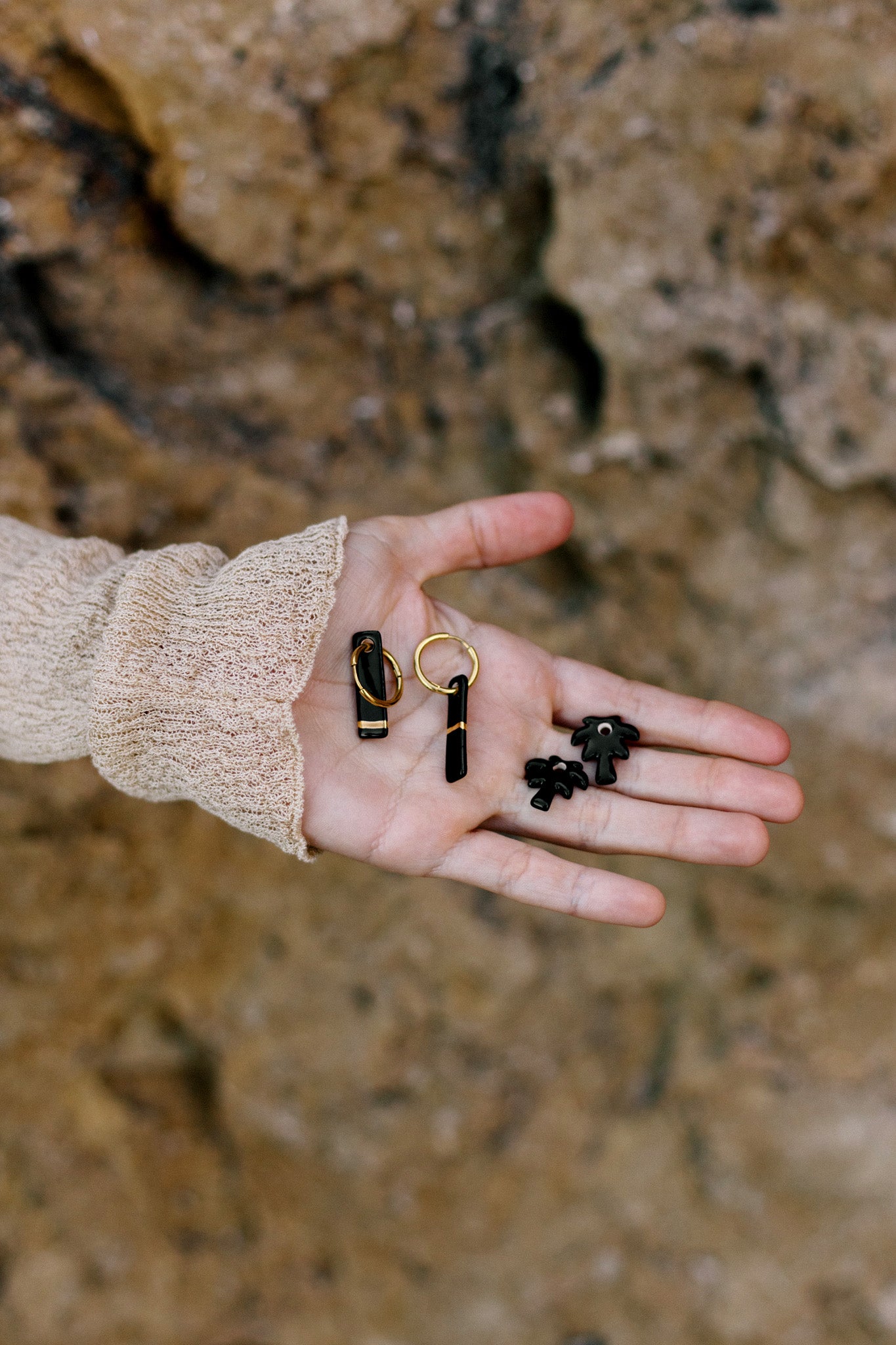 Pendientes Janubio Negro & Oro | L