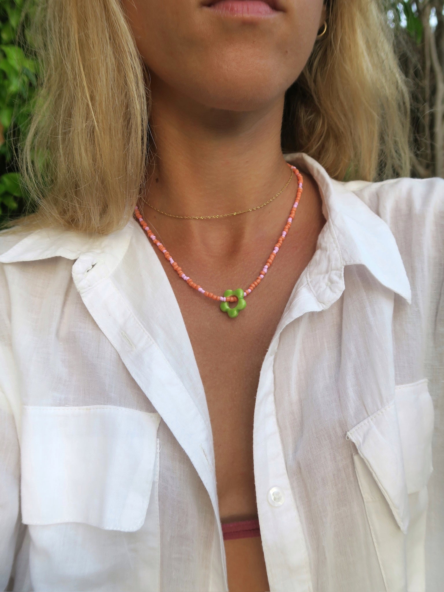 Edición Limitada | Collar Māla Rosa/Naranja