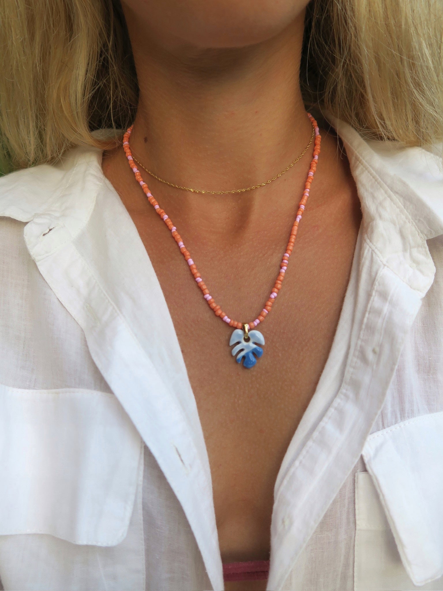 Edición Limitada | Collar Māla Rosa/Naranja