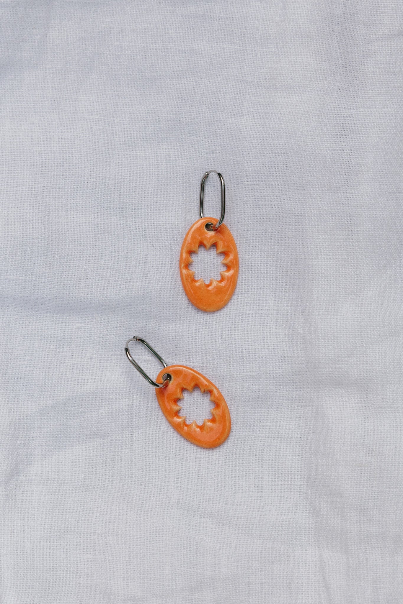 Nuevo | Pendientes Lehua Naranja | XL