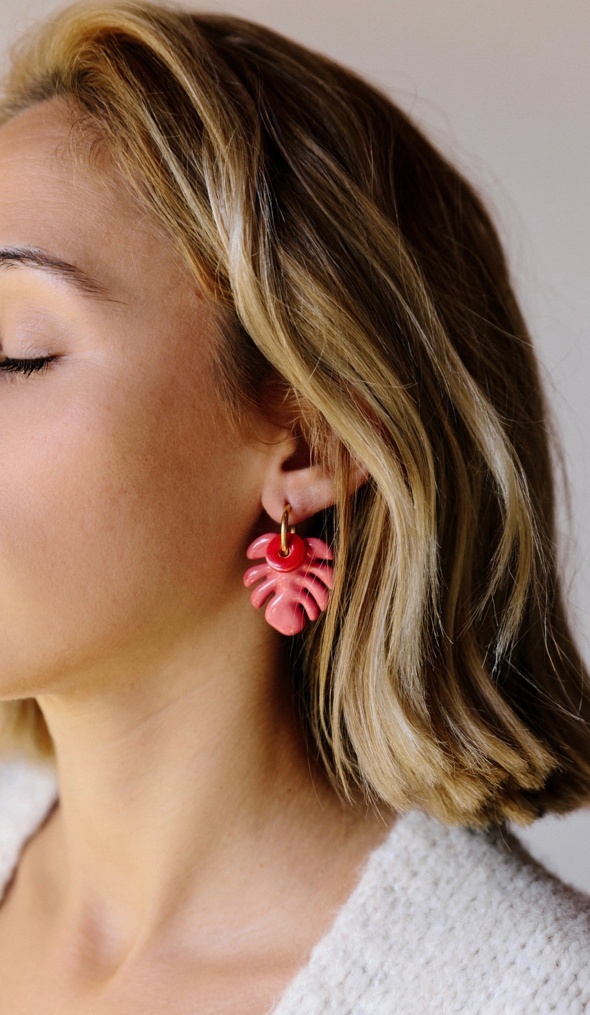 Pink Aloha Earrings | XL