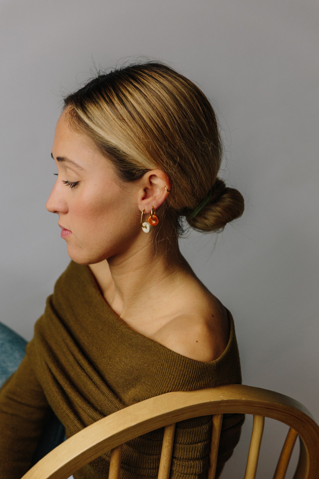 Pendientes Mini Risco Ocre | XS