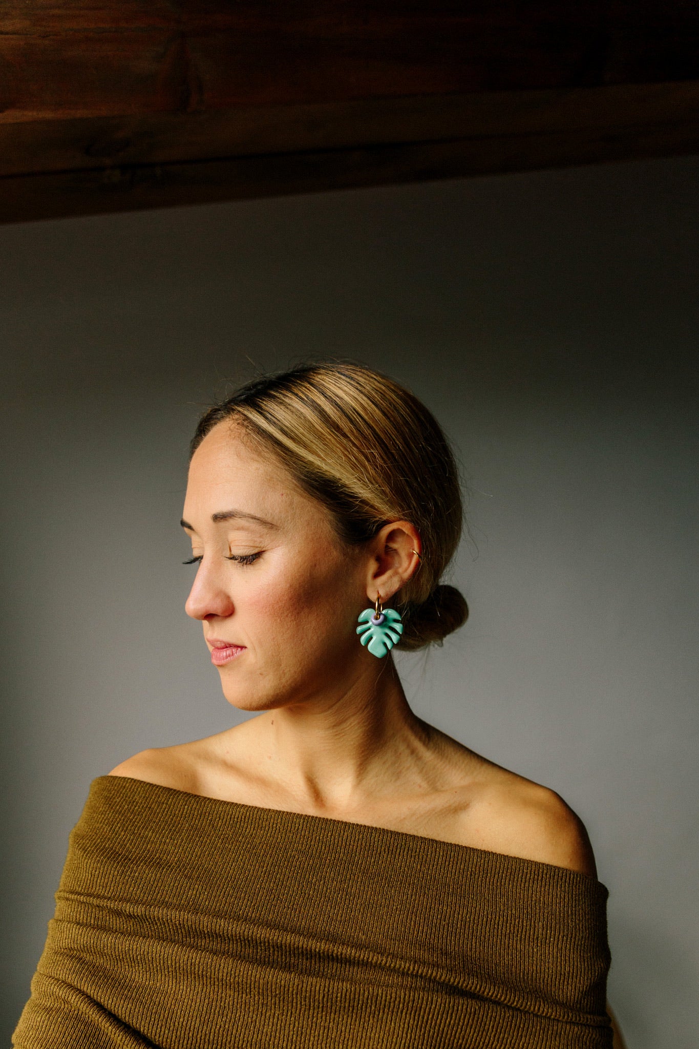 Green Aloha Earrings | XL