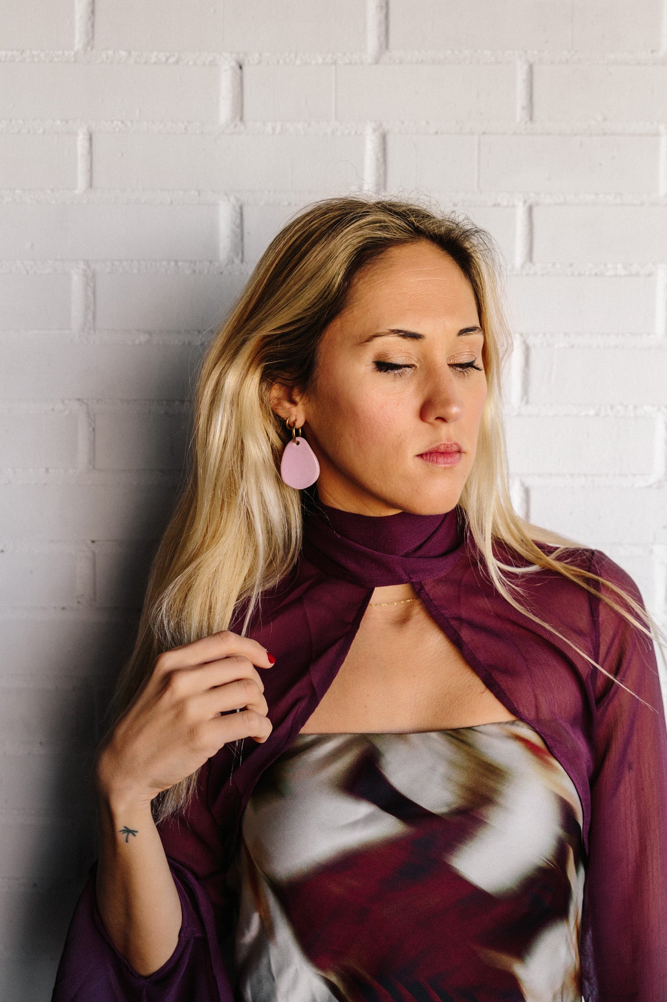 Nuevo | Pendientes Pétalo | Personaliza color | L