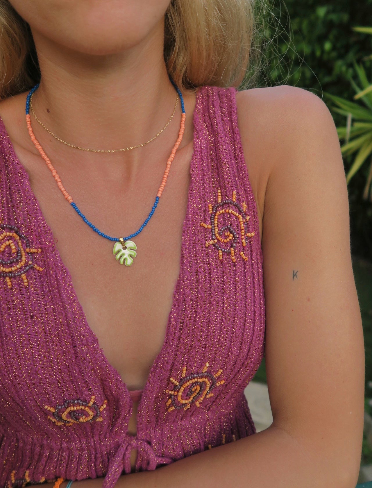 Edición Limitada | Collar Māla Naranja/Azul