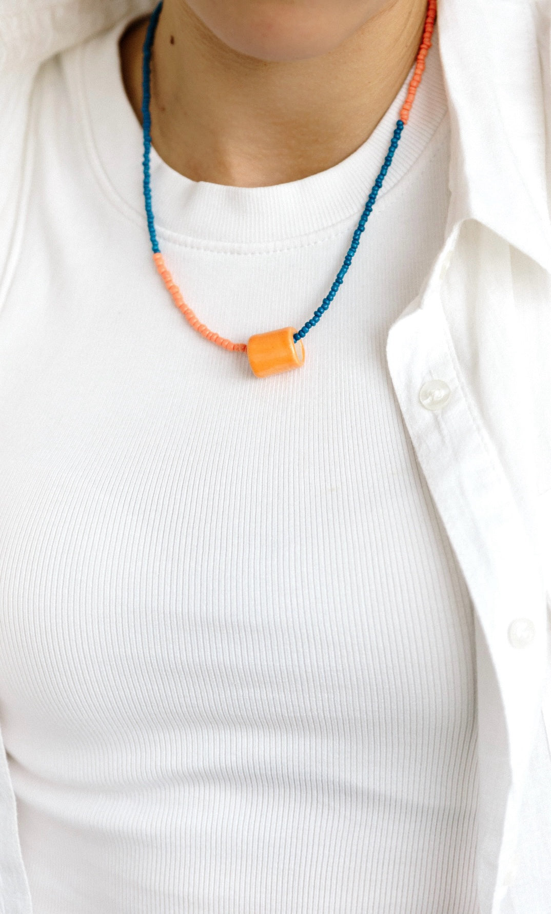 Edición Limitada | Collar Māla Naranja/Azul