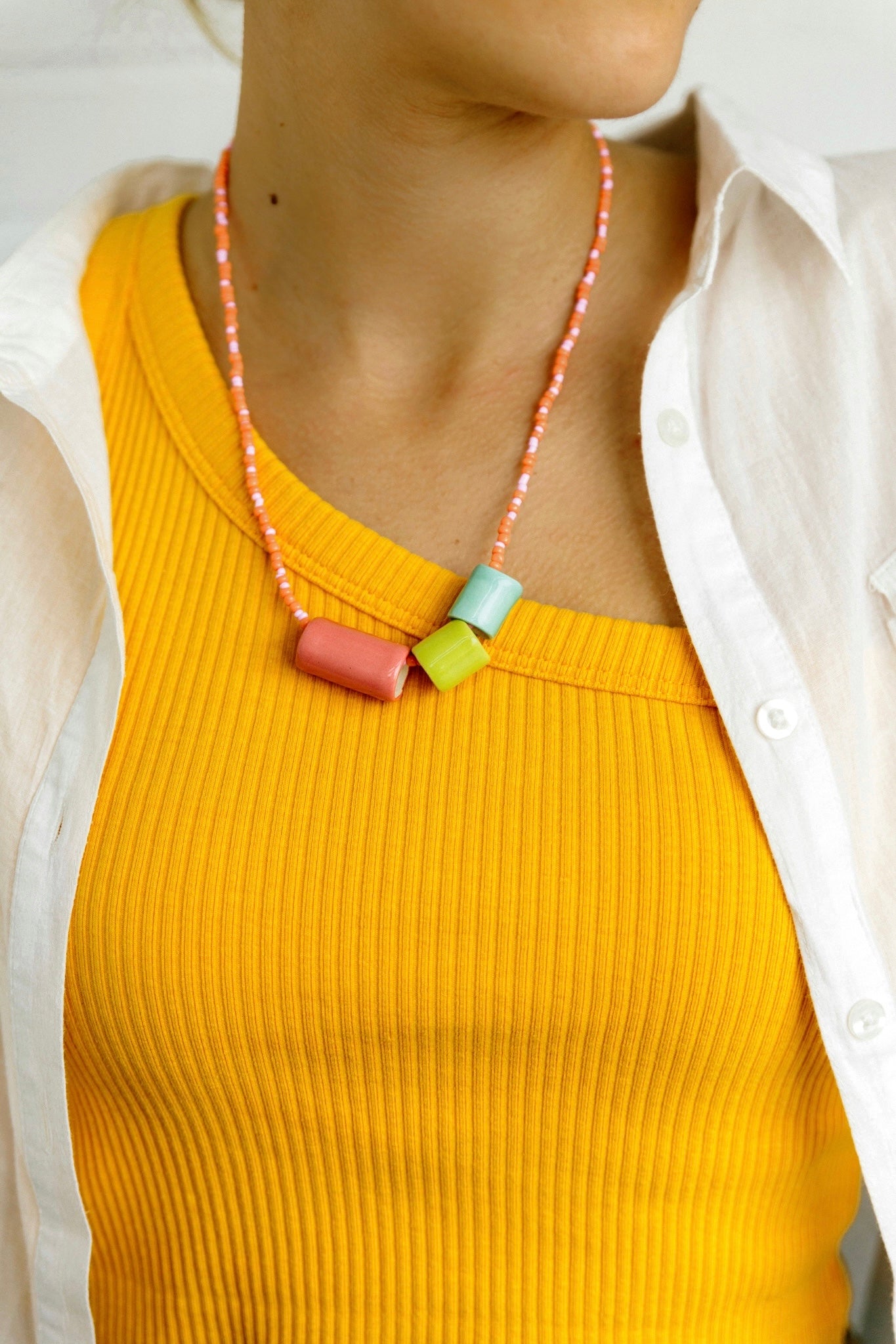 Edición Limitada | Collar Māla Rosa/Naranja