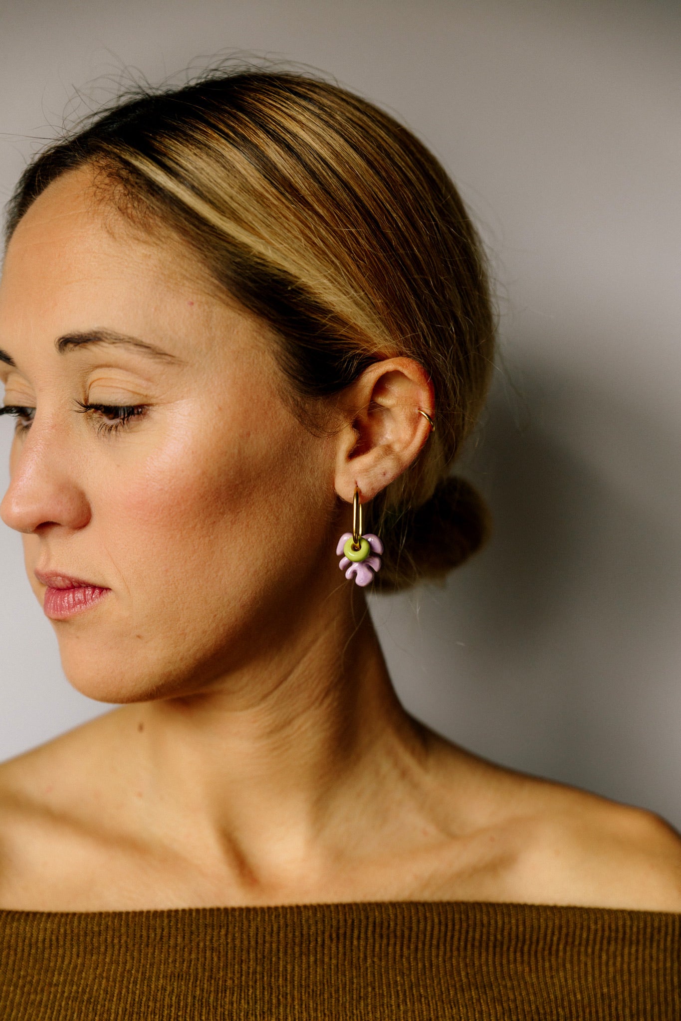Lilac Mini Aloha Earrings | S