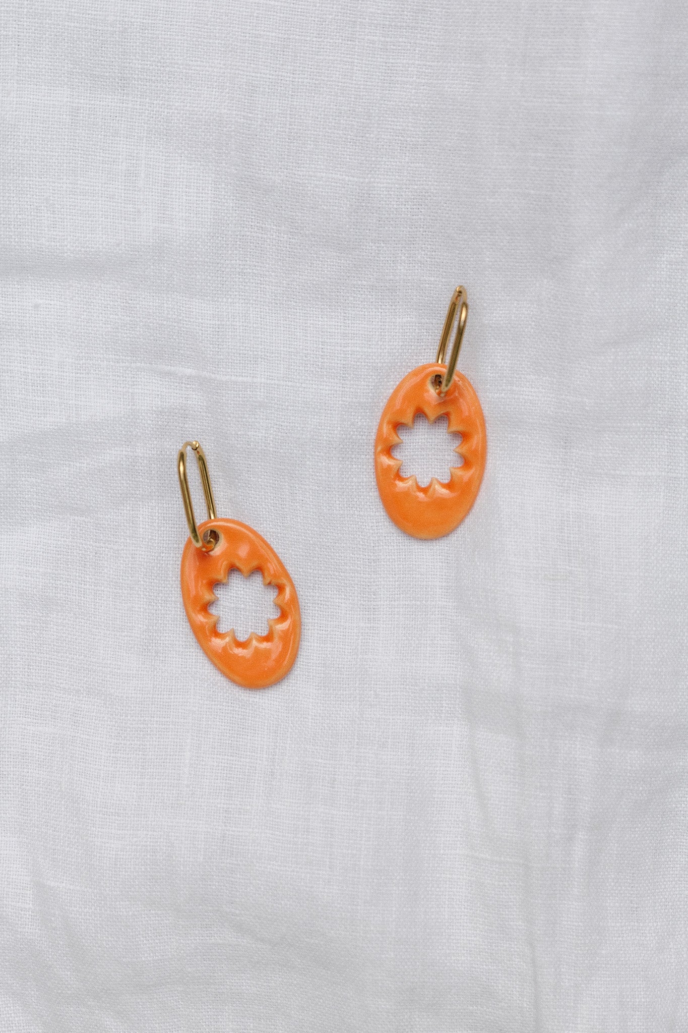 Nuevo | Pendientes Lehua Naranja | XL