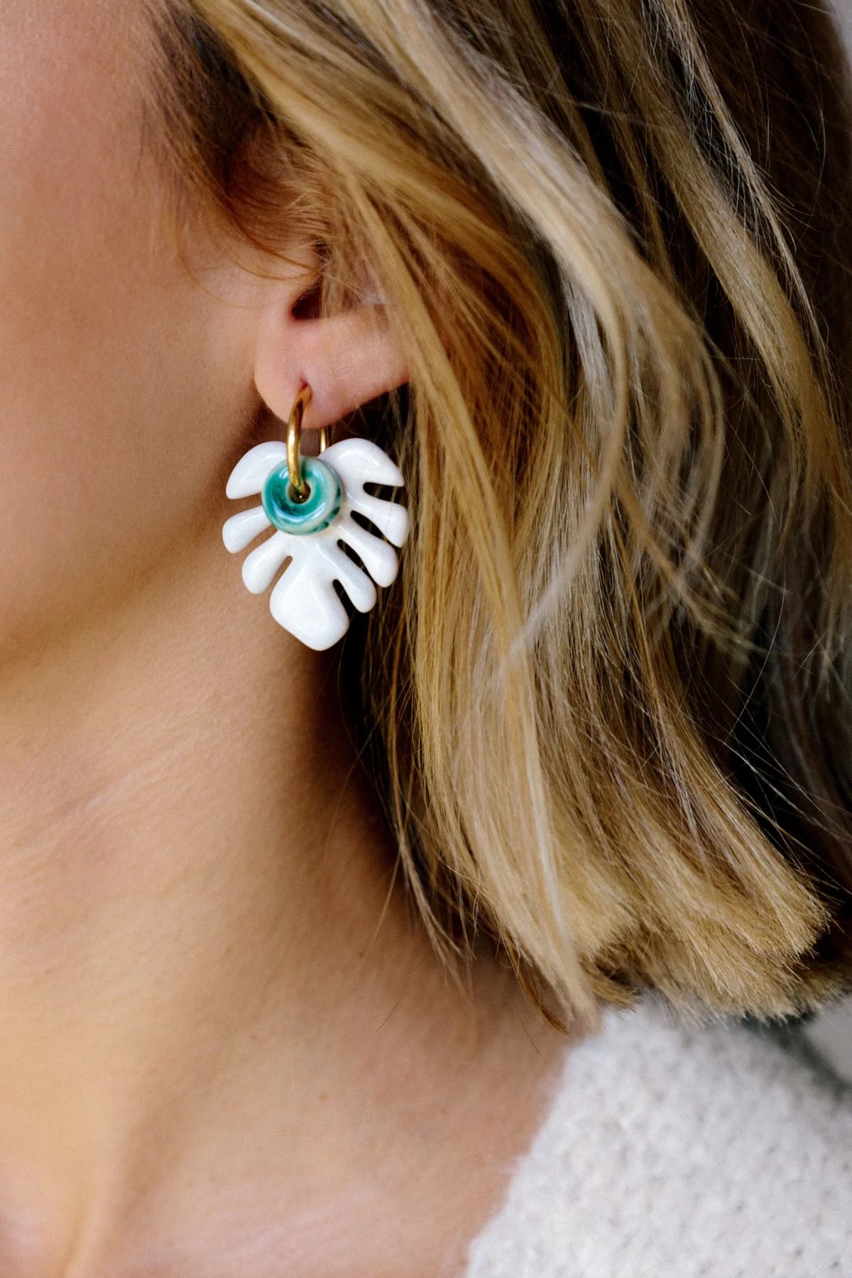 Pendientes Aloha White | XL