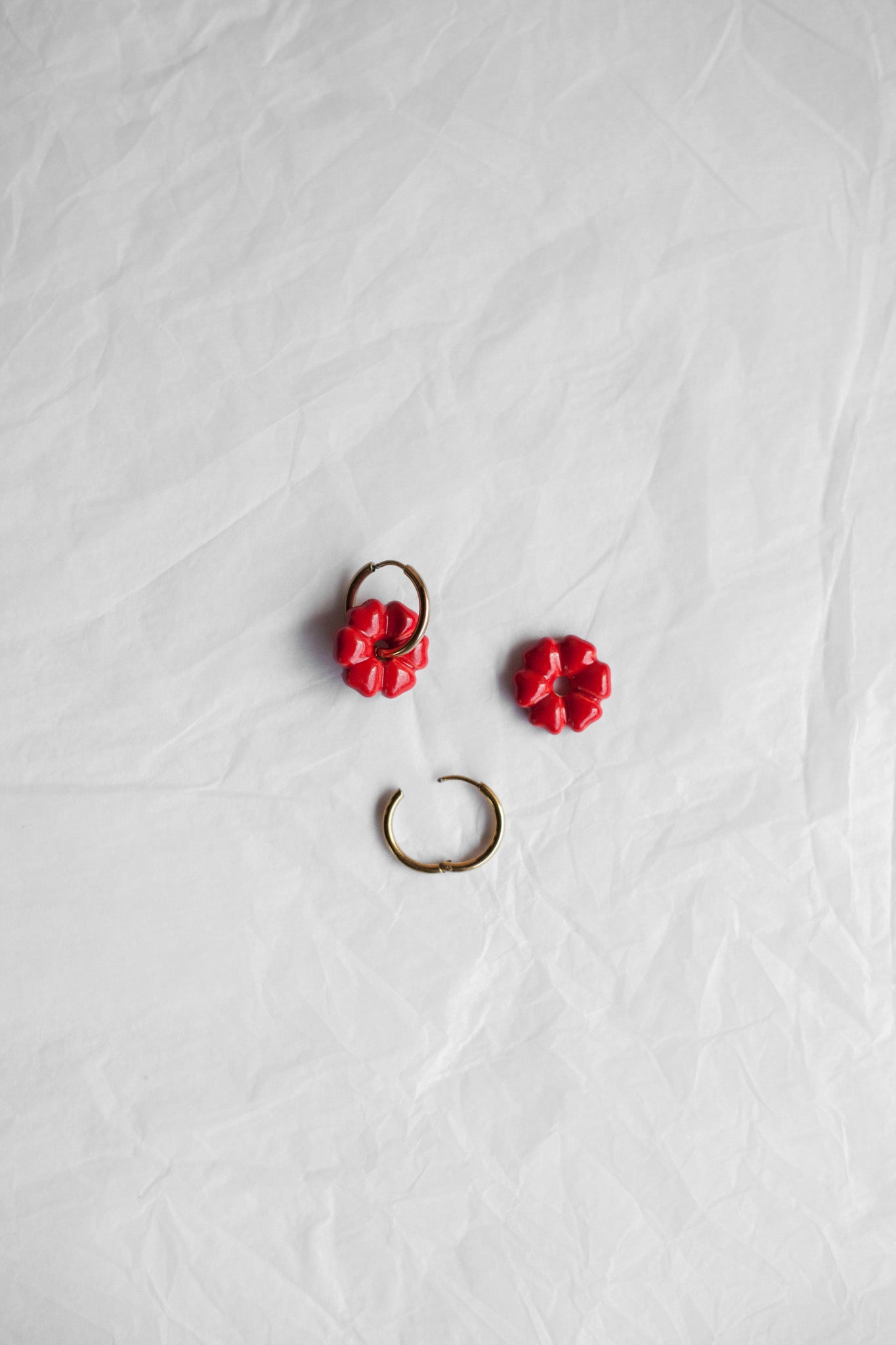 Nuevo | Pendientes Ulei Hulu Rojo | M