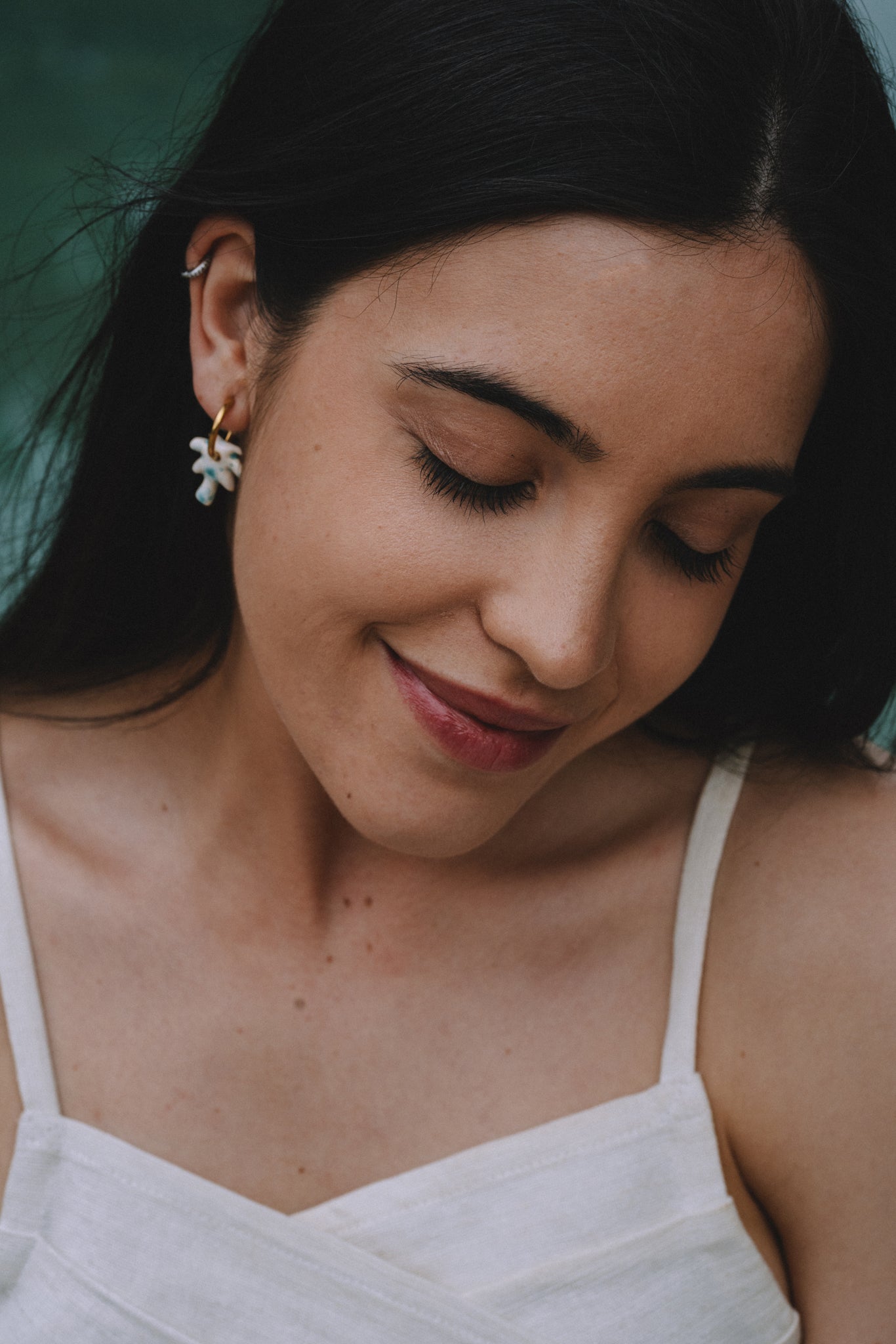 Pendientes Mini Niu Blanco | S