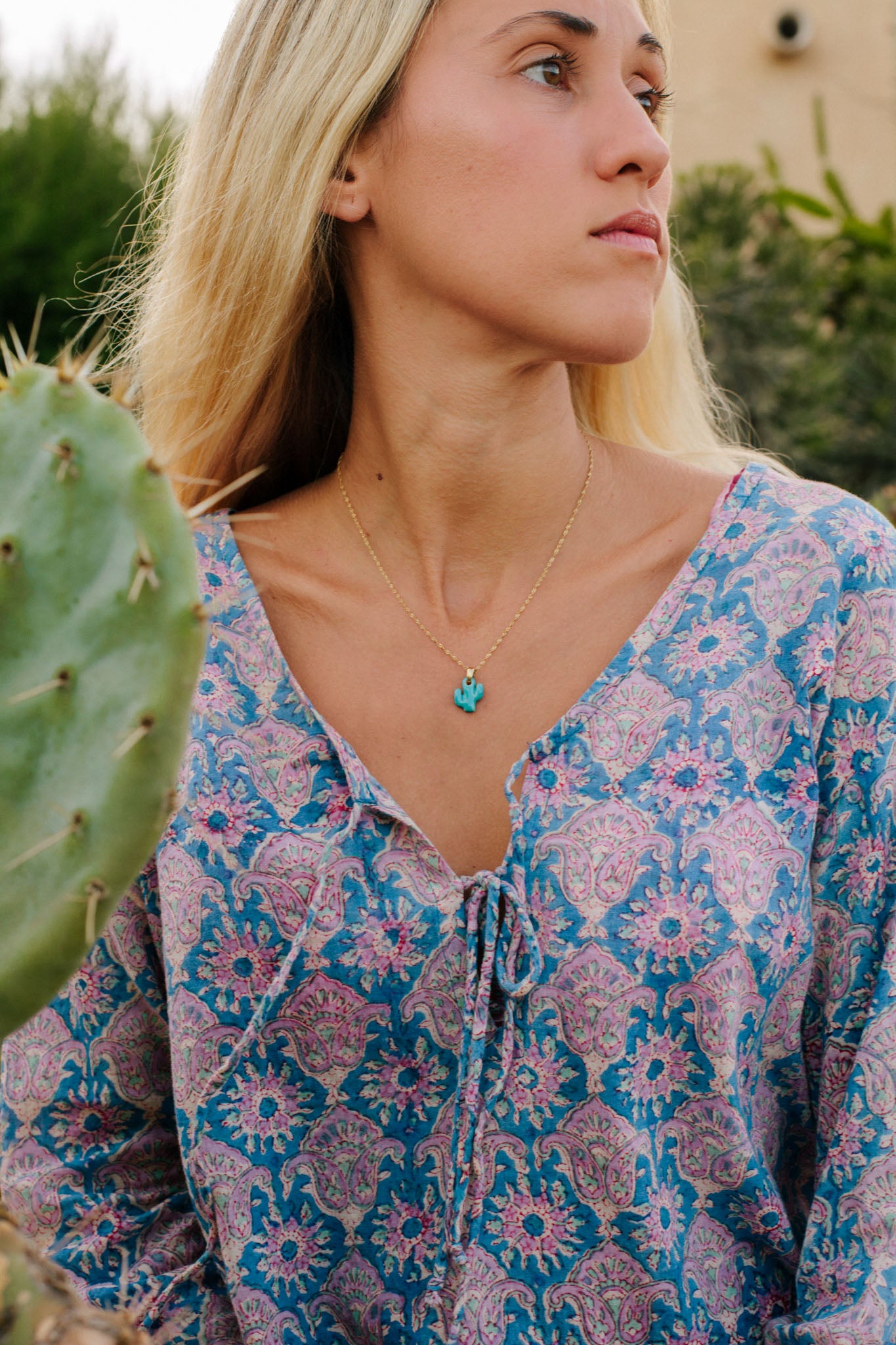 Nuevo | Charm Cactus Azul