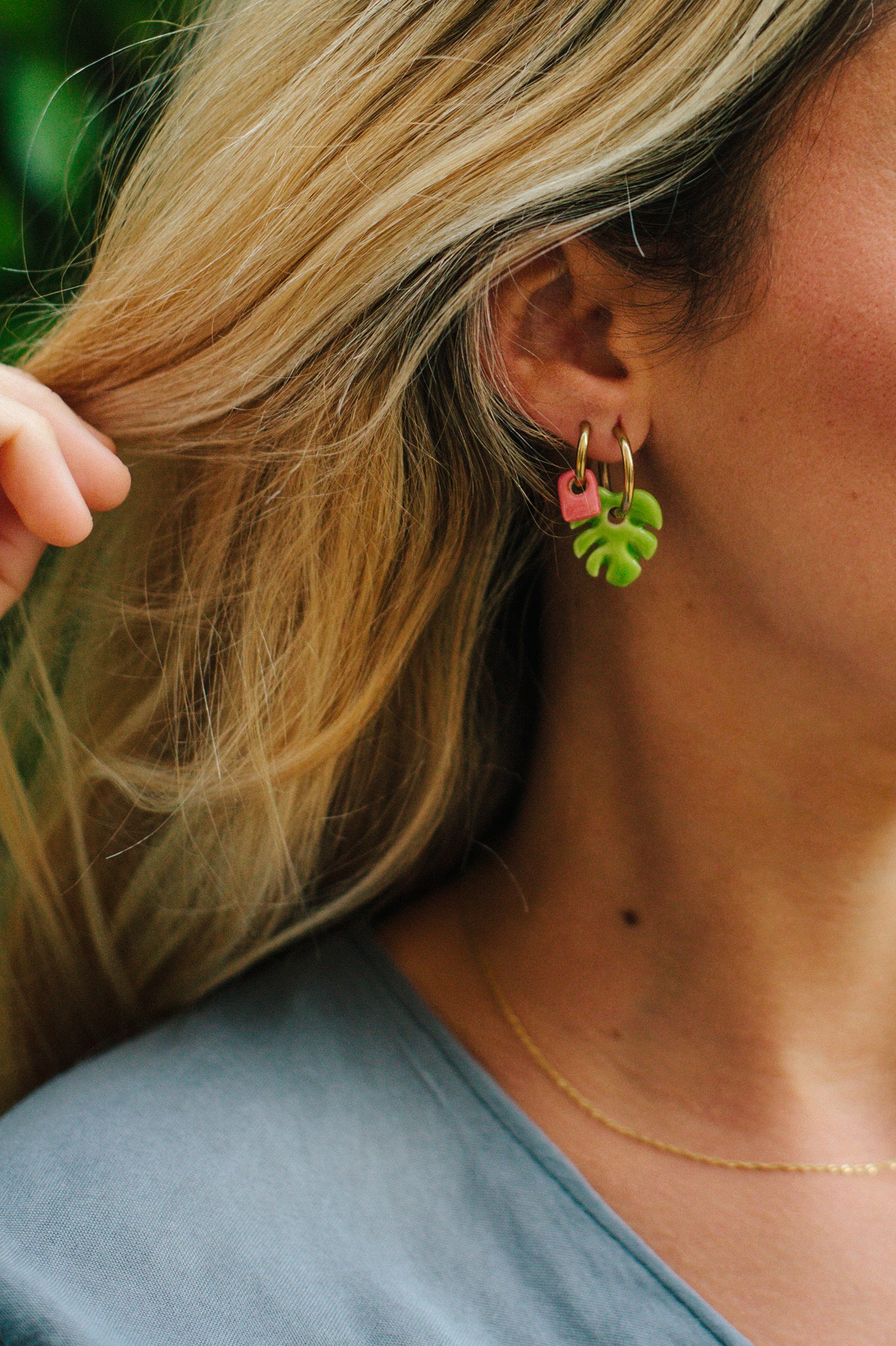 Lime Mini Aloha Earrings | S