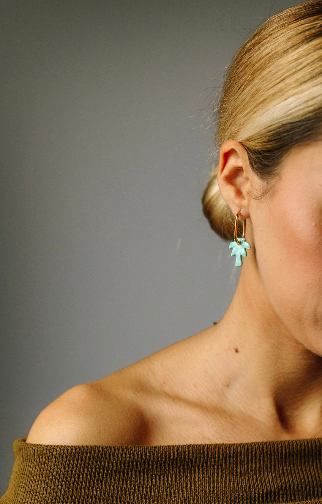 Pendientes Mini Niu Verde Turquesa | S