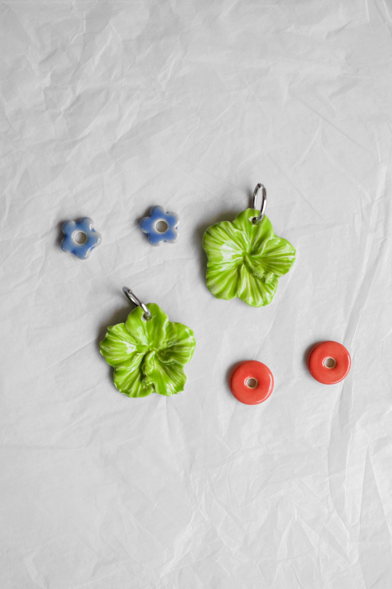 Green Hibiscus Earrings | XXL
