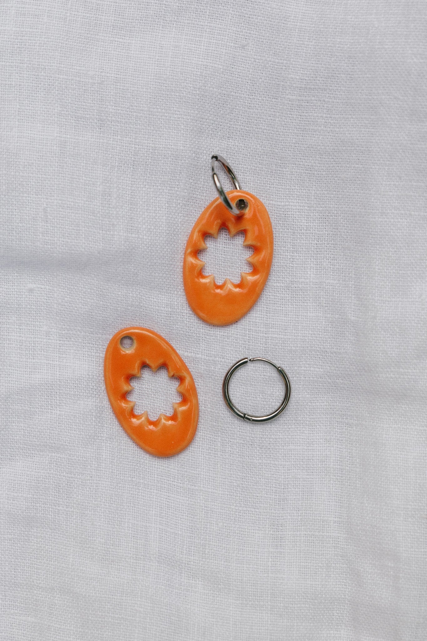 Nuevo | Pendientes Lehua Naranja | XL