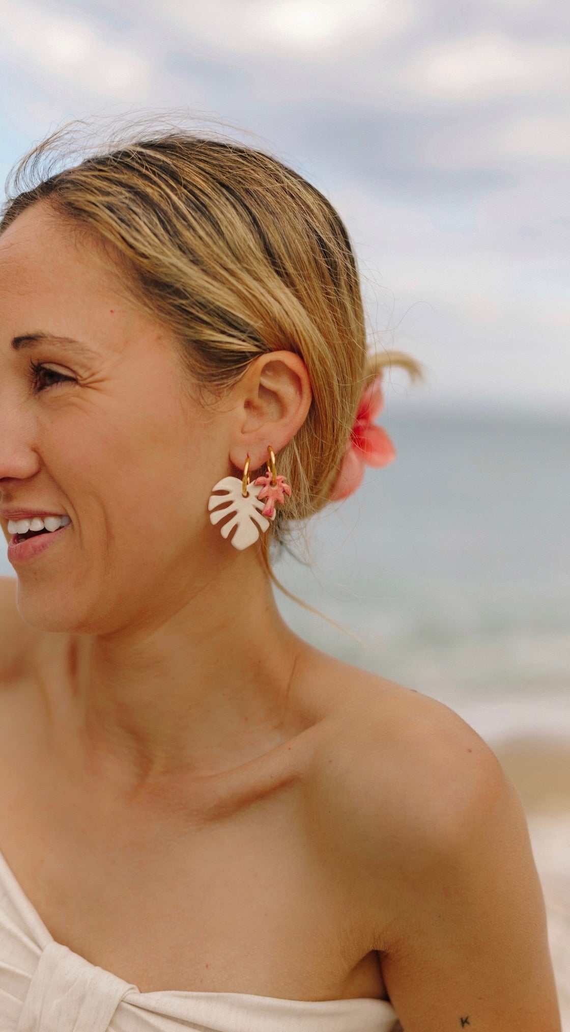 Pendientes Aloha White | XL