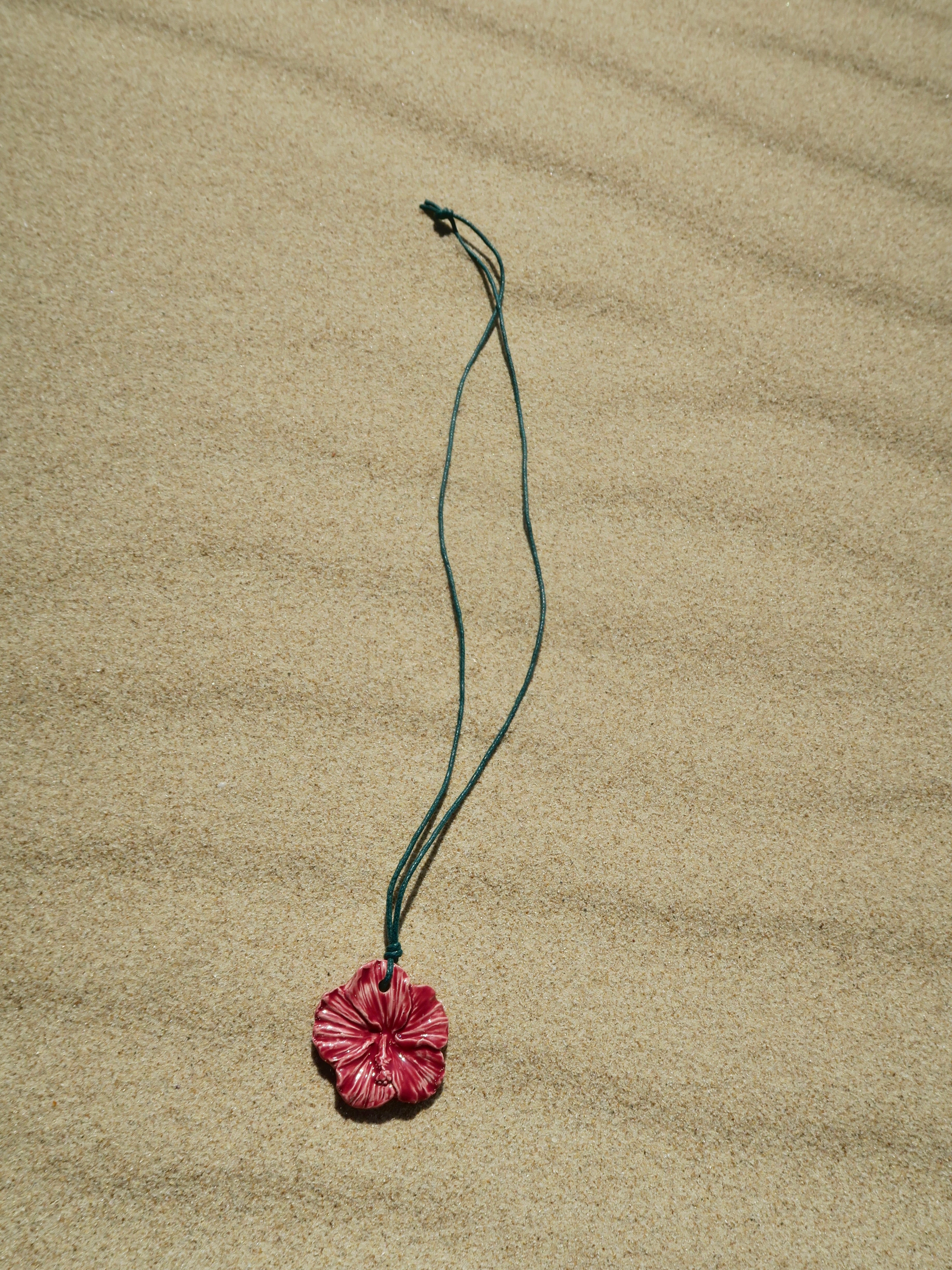 Burgundy Hibiscus Necklace