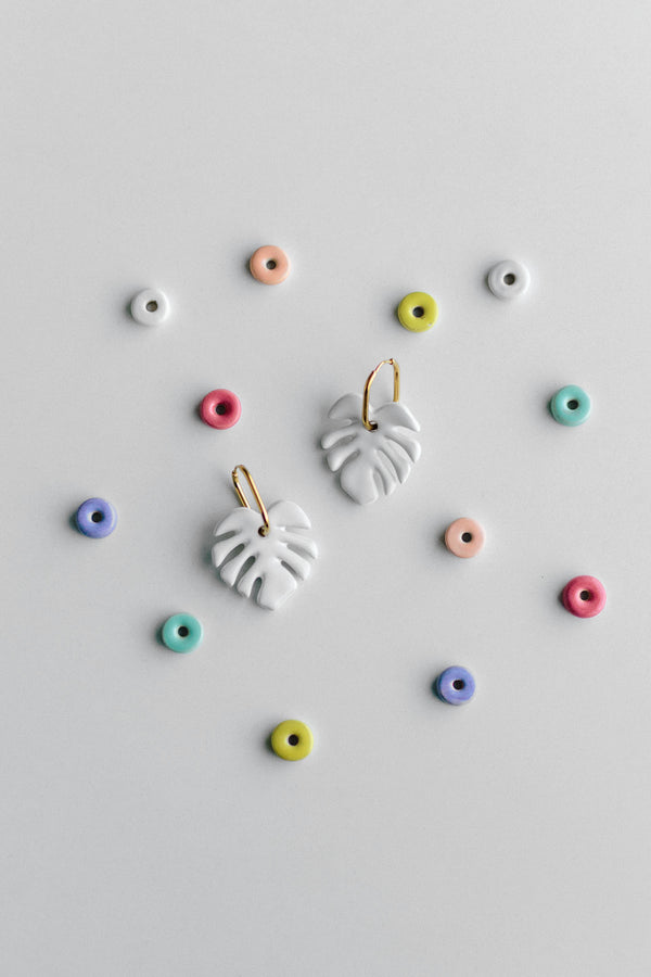 Pendientes Aloha White